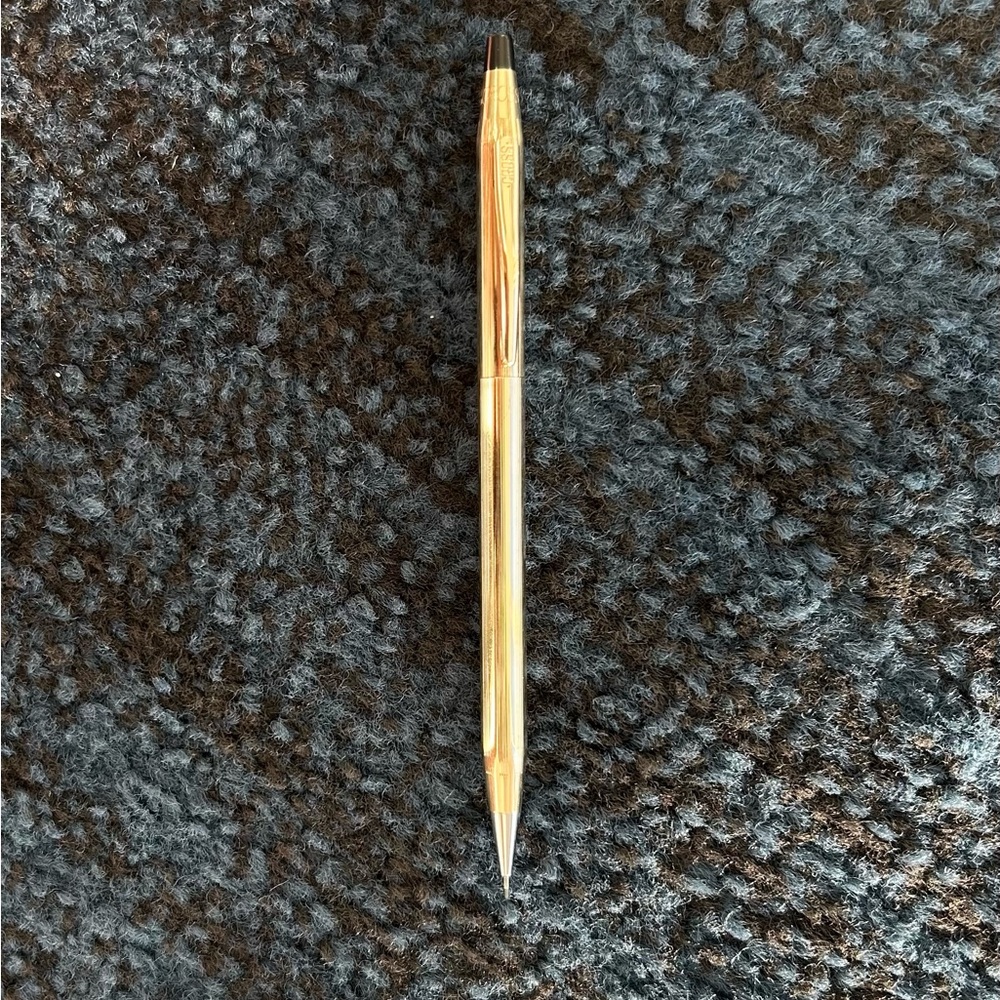 10k Gold Filled Cross Pencil. Super Nice! 005mm lead. With Eraser and lead